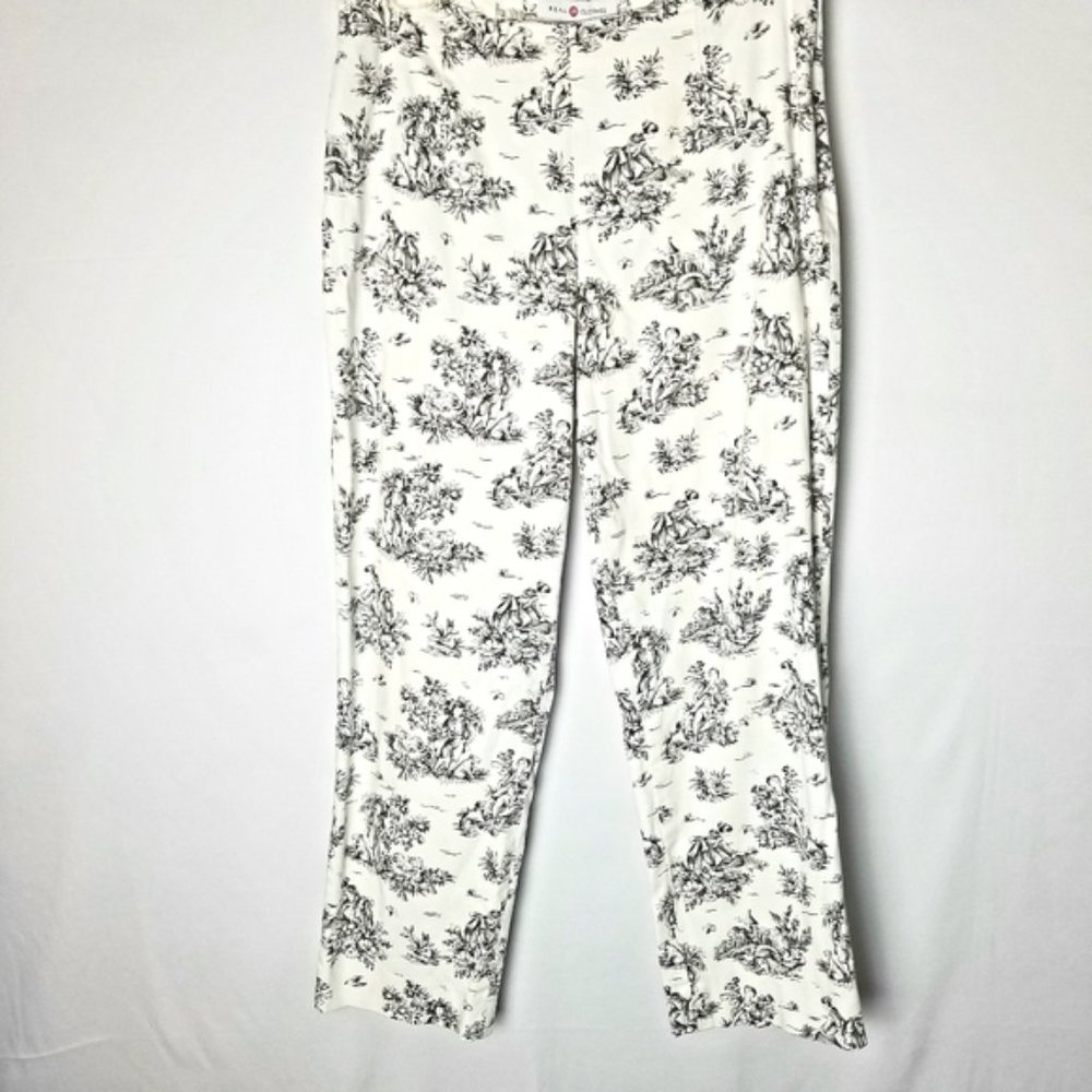 Real Clothes Romantic Art Print Cropped Pants